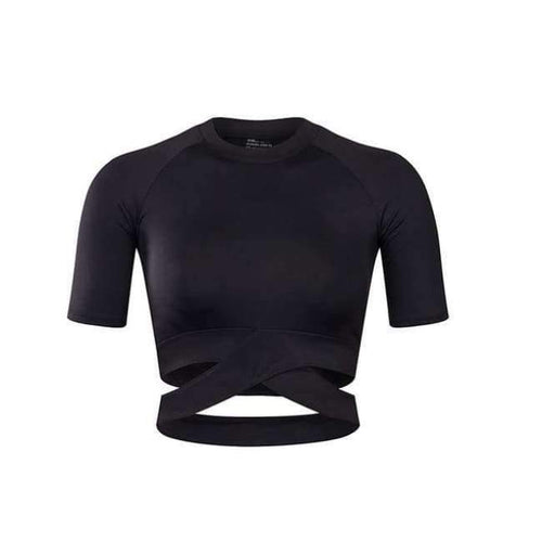 Planet Gates Black / S Women Yoga Shirts Sexy Sports Top Style Fitness Crop Top Solid  Running Shirt Sport Gym Clothes Tank Tops Sportswear