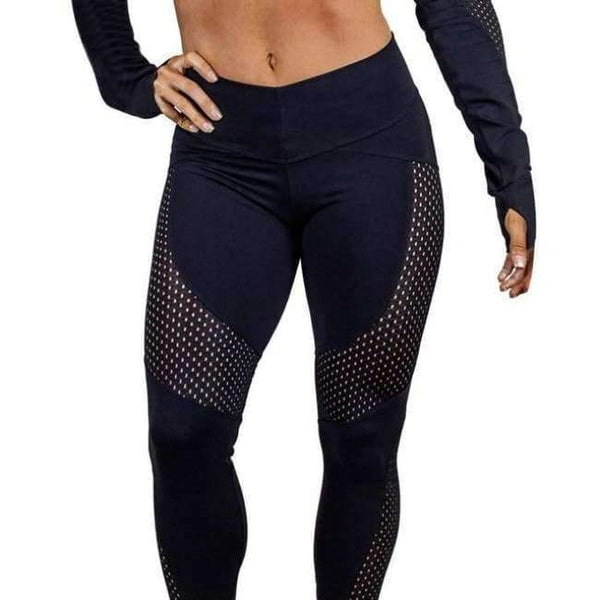 Planet Gates Black / S Yoga Sport Leggings Patchwork Female Mesh Sexy Girls Pants Pantyhose Lady Women Jogging Fitness Gym Legging Plus Size