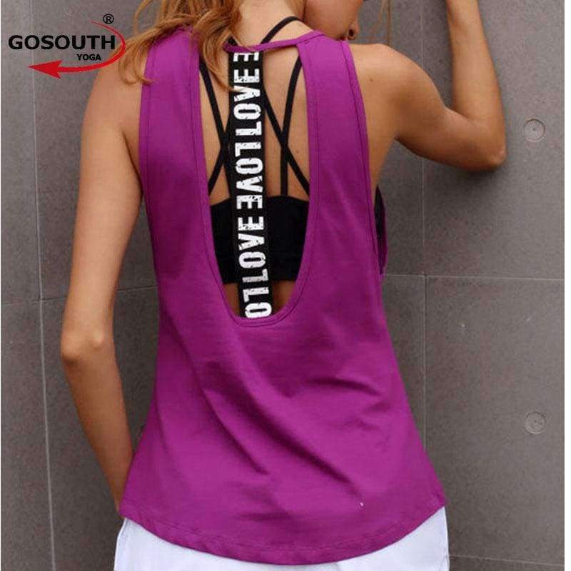 Planet Gates Black / S Yoga Tank top  Sleeveless Running Gym Fitness Shirts Sexy Sports Vest  Workout T-Shirts G-504