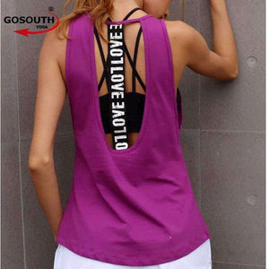 Planet Gates Black / S Yoga Tank top  Sleeveless Running Gym Fitness Shirts Sexy Sports Vest  Workout T-Shirts G-504