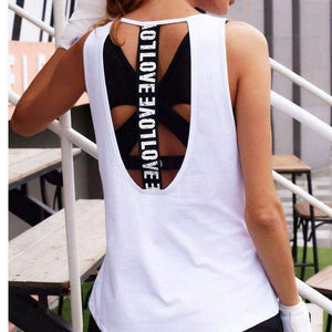 Planet Gates Black / S Yoga Tank top  Sleeveless Running Gym Fitness Shirts Sexy Sports Vest  Workout T-Shirts G-504