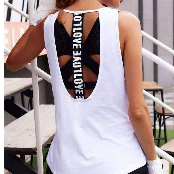 Planet Gates Black / S Yoga Tank top  Sleeveless Running Gym Fitness Shirts Sexy Sports Vest  Workout T-Shirts G-504