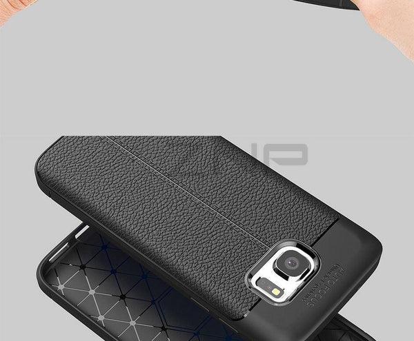 Planet Gates Black / S6 ZNP Luxury Silicone Litchi Leather Carbon Fiber Cover Case For Samsung Galaxy S6 S7 Edge A8 A3 A5 A7 J5 J7 2016 2017 Phone Case