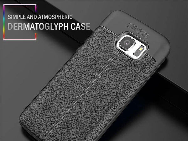 ZNP Luxury Silicone Litchi Leather Carbon Fiber Cover Case For Samsung Galaxy S6 S7 Edge A8 A3 A5 A7 J5 J7 2016 2017 Phone Case - Planet Gates