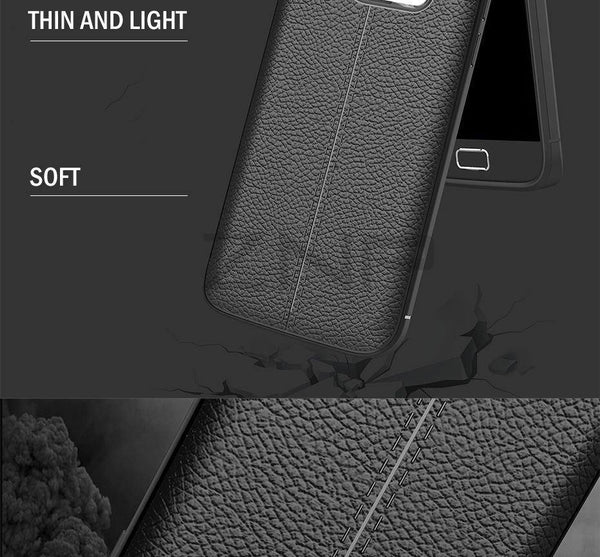 Planet Gates Black / S6 ZNP Luxury Silicone Litchi Leather Carbon Fiber Cover Case For Samsung Galaxy S6 S7 Edge A8 A3 A5 A7 J5 J7 2016 2017 Phone Case
