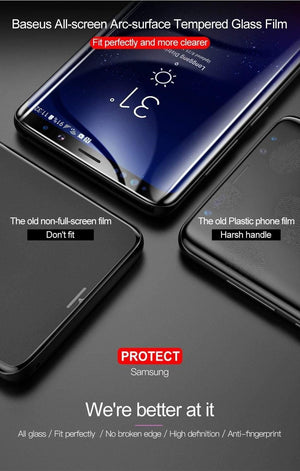 Planet Gates Black / S9 Baseus 3D Surface Tempered Glass For Samsung S9 S9 Plus Full Coverage Screen Protector For Samsung Galaxy S9 S9 Plus Glass