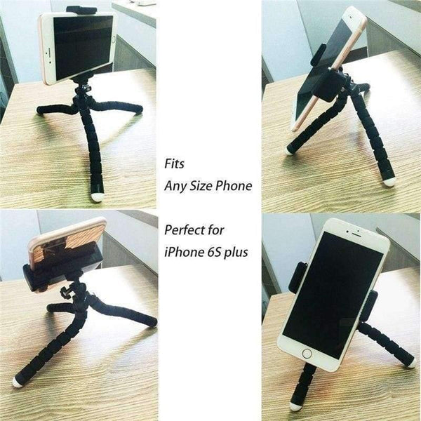 Planet Gates Black Samsung Xiaomi Huawei Phone Mobile Camera Holder Clip Mini Flexible Gorillapod Octopus Tripod stativ Stand for GoPro