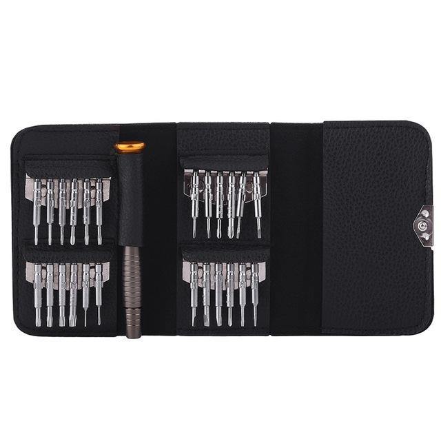 Planet Gates Brown Screwdriver Set 25 in 1 Electronic Torx Screwdriver Opening Repair Tools Kit for iPhone Camera Watch Tablet PC