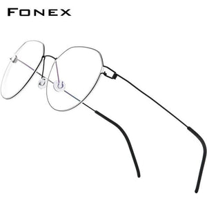 Planet Gates Black Screwless Eyewear Prescription Eyeglasses Frame Men 2021 Polygon Myopia Optical Denmark Korean Glasses Frame Women 98635