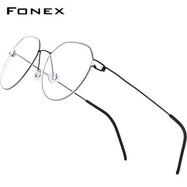 Planet Gates Black Screwless Eyewear Prescription Eyeglasses Frame Men 2021 Polygon Myopia Optical Denmark Korean Glasses Frame Women 98635