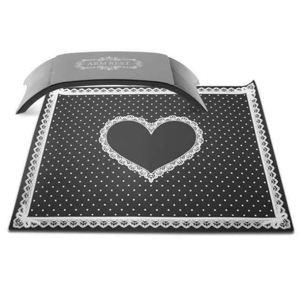 Planet Gates Black Set 1 Set Washable Silicone Hand Pillow Foldable Table Mat Nail Art Cushion Holder Pad Arm Hand Rest Manicure Nail Art Tool