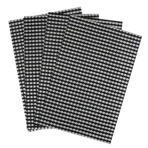 Planet Gates Black Set of 4 PVC Cross Weave Placemats for Dining Table Runner Linen Place Mat in Kitchen Accessories Cup Coaster Pad