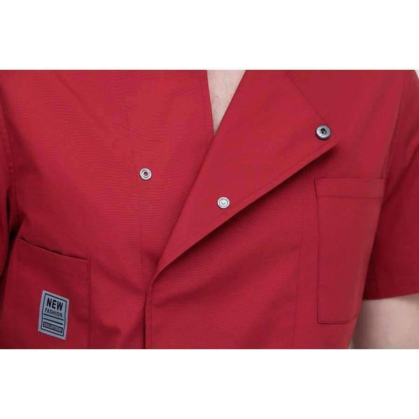 Planet Gates Black Short-sleeve Chef Uniforms Restaurant Hotel Chef Jacket Kitchen Cook Suit Man Woman Kitchen Work Clothes Overalls Blue Red