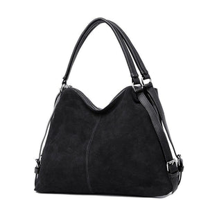 Vintage Nubuck Leather Bags  Larger Totes Women Crossbody Bags All-match Faux Suede Shoulder Bag