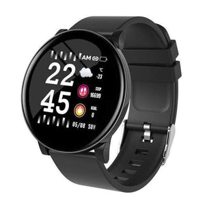 Planet Gates Black Silicone Waterproof Smart Watch For iOS Android Bluetooth Sports Smartwatch Men Women Watches Heart Rate Monitor Blood Pressure