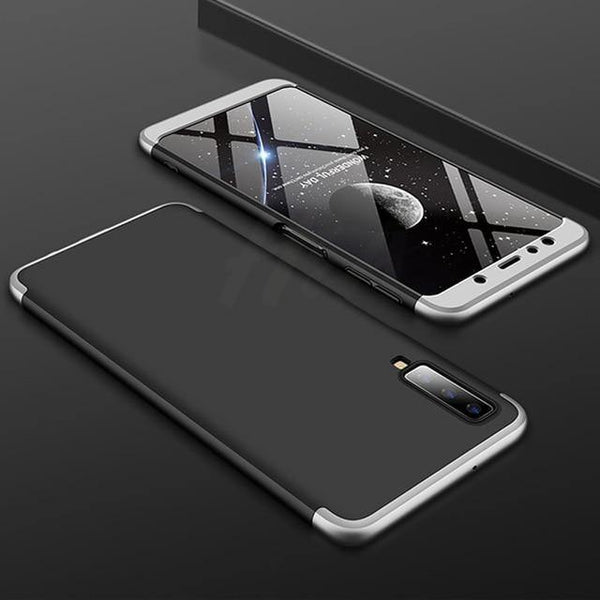 Planet Gates Black-Silver / A7 2018 H&A 360 Degree Full Cover Phone Case For Samsung Galaxy J4 Plus J6 Plus J8 A7 2018 Matte Shockproof PC Phone Cover A7 J8 Case