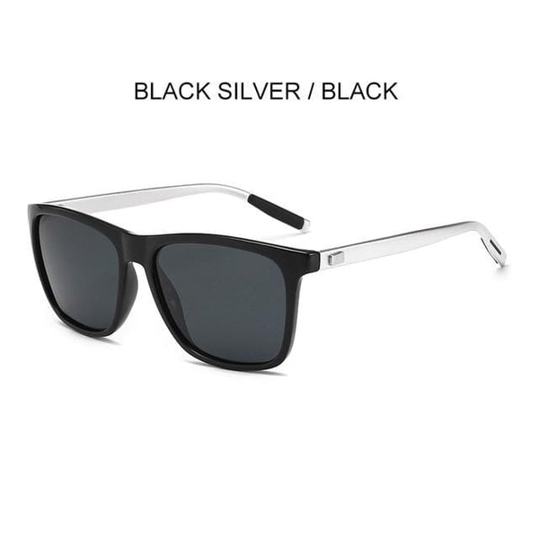 Planet Gates black silver-black Polarized Sunglasses Men 2021 UV400 Driver's Mirror Square Sunglasses Retro Vintage Anti-Glare Sun Glasses For Men