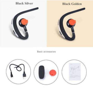 Planet Gates Black Silver Handsfree Business Bluetooth Headphone With Mic Voice Control Wireless Bluetooth Headset For Drive Noise Cancelling