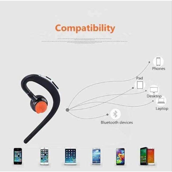 Planet Gates Black Silver Handsfree Business Bluetooth Headphone With Mic Voice Control Wireless Bluetooth Headset For Drive Noise Cancelling
