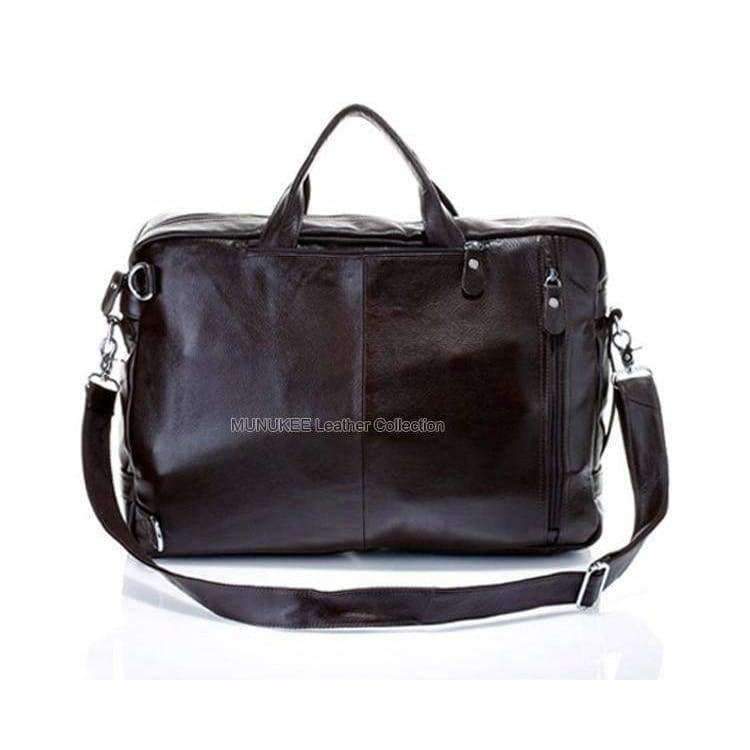 Planet Gates Black Size L Fashion Multi-Function Full Grain Genuine Leather Travel Bag Men's Leather Luggage Travel Bag Duffle Bag Large Tote Weekend Bag