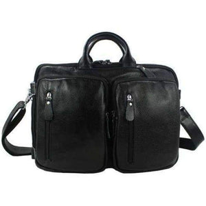 Planet Gates Black Size L Fashion Multi-Function Full Grain Genuine Leather Travel Bag Men's Leather Luggage Travel Bag Duffle Bag Large Tote Weekend Bag