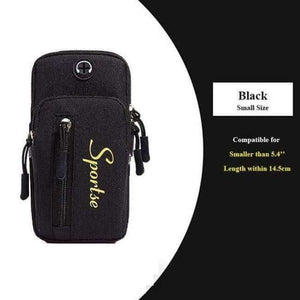 Planet Gates Black small Armband For iPhone X 8 7 Plus Arm Phone Holder Case For Xiaomi Huawei Hand Sports Phone Pouch Universal For 5.0-6.2 Inch