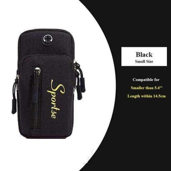 Planet Gates Black small Armband For iPhone X 8 7 Plus Arm Phone Holder Case For Xiaomi Huawei Hand Sports Phone Pouch Universal For 5.0-6.2 Inch