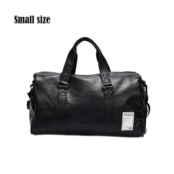 Planet Gates Black (Small) Men Travel Duffle Bags Waterproof Leather Handbags Shoulder Bag For Women Large Capacity Weekend Bag OH301