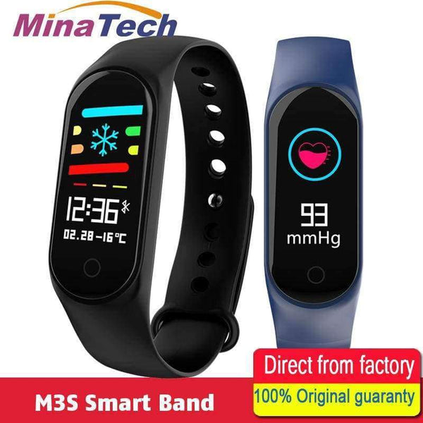 Planet Gates Black Smart Bracelet Color Screen Fitness Tracker IP67 Waterproof Blood Pressure Heart Rate Monitor Smart Band For Android IOS