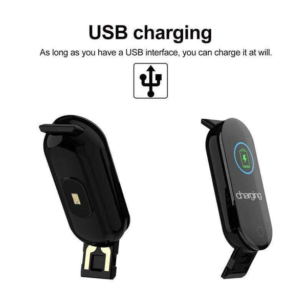 Planet Gates Black Smart Bracelet Color Screen Fitness Tracker IP67 Waterproof Blood Pressure Heart Rate Monitor Smart Band For Android IOS