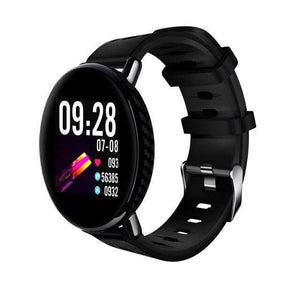 Planet Gates Black Smart Watch IP68 Waterproof Clock Fitness tracker Heart rate monitor Men Women Smartwatch for IOS Android