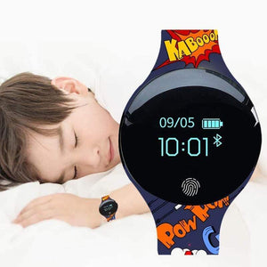 Planet Gates black Smart Watch Kids 3D Touch Screen Digital Led Sport Watch Silicone Child Wrist Clock Relogio Masculino