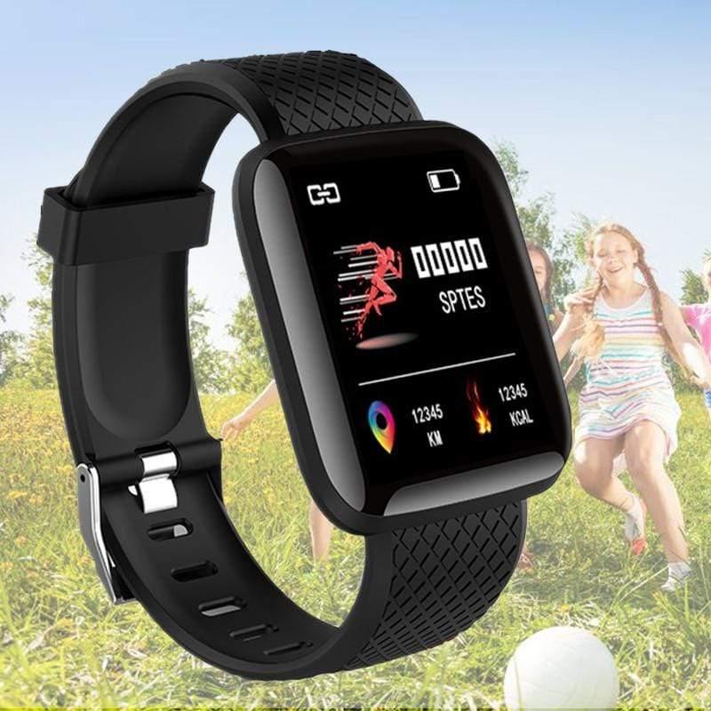 Planet Gates black Smart Watch Kids Children Watches For Girls Boys Life Waterproof Digital LED Sports Watch Child Wrist Clock Smartwatch