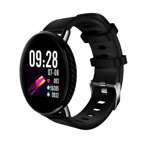 Planet Gates Black Smart Watch Men Women IP68 Waterproof Clock Activity Fitness tracker Heart rate monitor Smartwatch for IOS Android