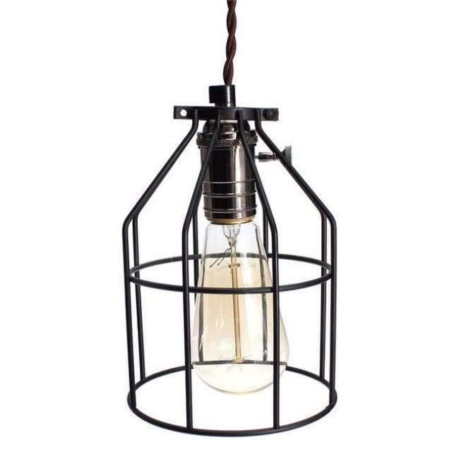 Planet Gates Black Smuxi E27 Vintage Steel Bulb Guard Clamp On Metal Lamp Cage Retro Trouble Light Industrial Lamp Covers Lamp Shades Lanterns