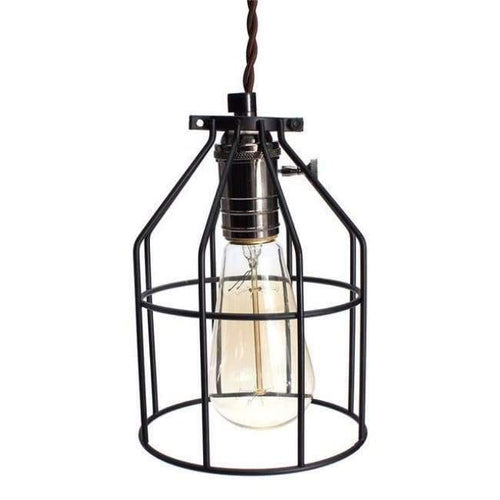 Planet Gates Black Smuxi E27 Vintage Steel Bulb Guard Clamp On Metal Lamp Cage Retro Trouble Light Industrial Lamp Covers Lamp Shades Lanterns