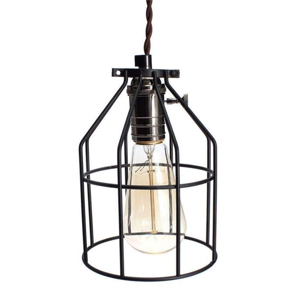 Planet Gates Black Smuxi E27 Vintage Steel Bulb Guard Clamp On Metal Lamp Cage Retro Trouble Light Industrial Lamp Covers Lamp Shades Lanterns