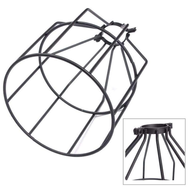 Planet Gates Black Smuxi E27 Vintage Steel Bulb Guard Clamp On Metal Lamp Cage Retro Trouble Light Industrial Lamp Covers Lamp Shades Lanterns