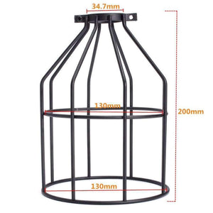 Planet Gates Black Smuxi E27 Vintage Steel Bulb Guard Clamp On Metal Lamp Cage Retro Trouble Light Industrial Lamp Covers Lamp Shades Lanterns