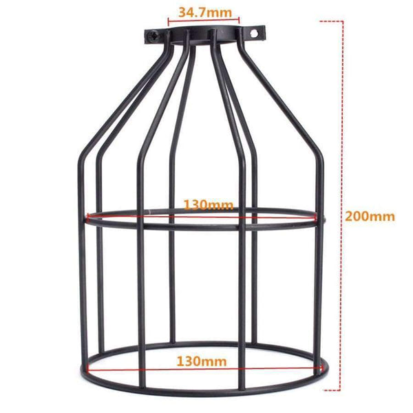Planet Gates Black Smuxi E27 Vintage Steel Bulb Guard Clamp On Metal Lamp Cage Retro Trouble Light Industrial Lamp Covers Lamp Shades Lanterns