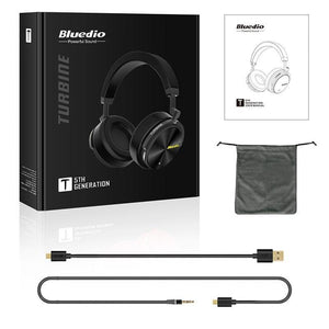 Planet Gates Black / Spain Bluedio T5 Active Noise Cancelling Wireless Bluetooth Headphones Portable Headset with microphone for phones and music