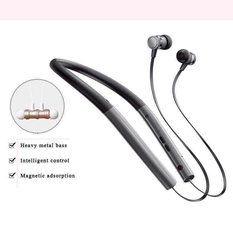 Planet Gates black Sports Earphone Bluetooth Headphone Sweat Proof Magnetic Earpiece Stereo Wireless Headset for Mobile Phone for iphone