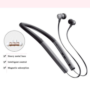 Planet Gates black Sports Earphone Bluetooth Headphone Sweat Proof Magnetic Earpiece Stereo Wireless Headset for Mobile Phone for iphone