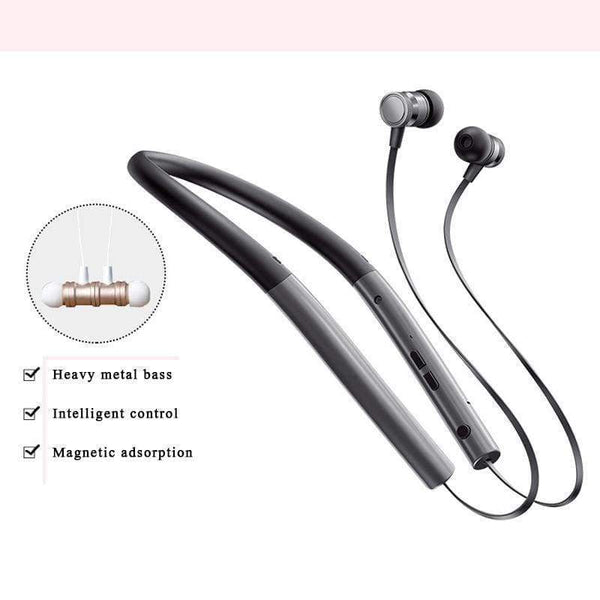 Planet Gates black Sports Earphone Bluetooth Headphone Sweat Proof Magnetic Earpiece Stereo Wireless Headset for Mobile Phone for iphone