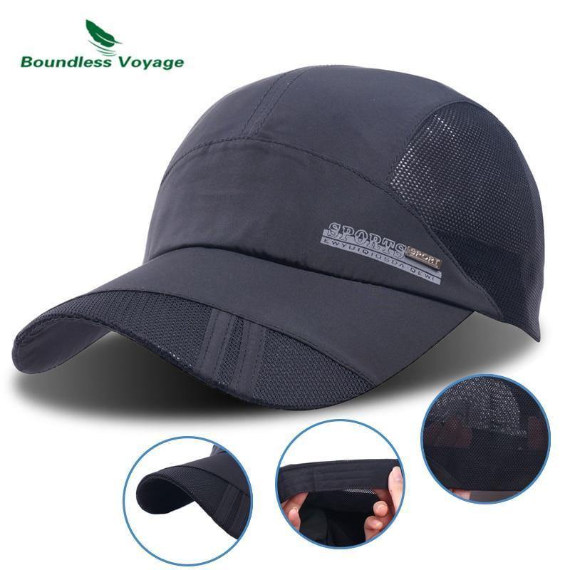 Planet Gates black Sports Hat Lightweight Breathable Soft Outdoor Run Cap Waterproof Headgear