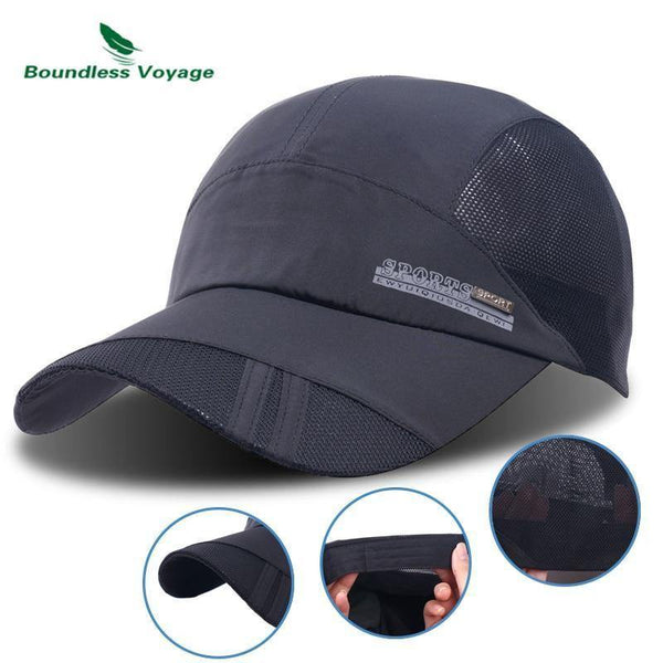 Planet Gates black Sports Hat Lightweight Breathable Soft Outdoor Run Cap Waterproof Headgear