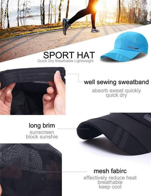 Planet Gates black Sports Hat Lightweight Breathable Soft Outdoor Run Cap Waterproof Headgear
