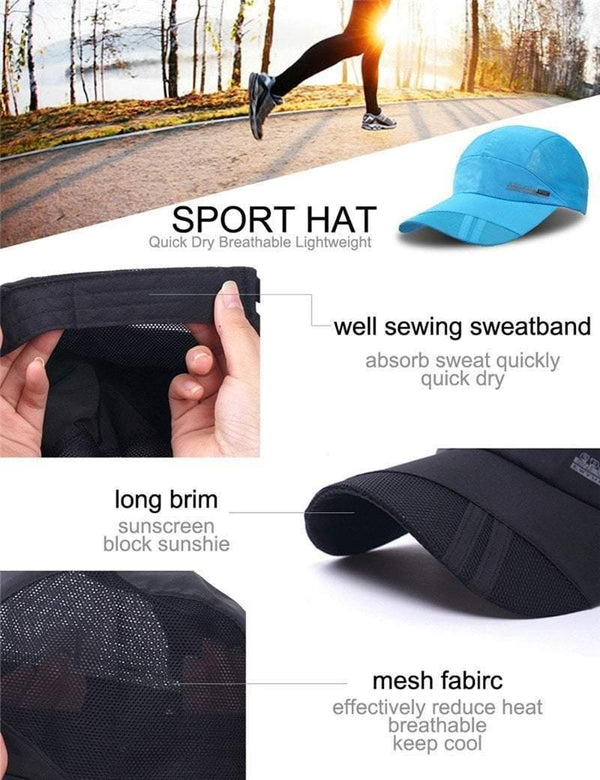 Planet Gates black Sports Hat Lightweight Breathable Soft Outdoor Run Cap Waterproof Headgear