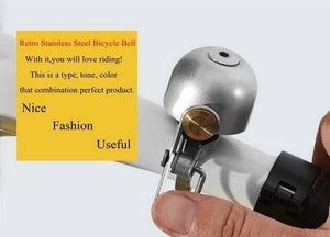Planet Gates Black Stainless steel Bicycle Bell Bike Cycling Horns Bike Handlebar Bell Bicycle Accessories