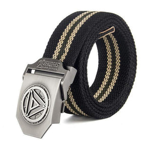 Planet Gates Black Stripe Man Buckle High Quality Designer Brand Belt For Men Casual Style Tactical Belt For Jeans 120cm